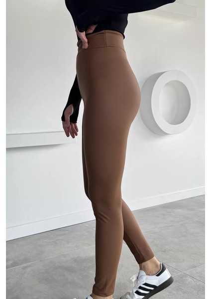 Kadın Şardonlu Deri Tayt P-00001162