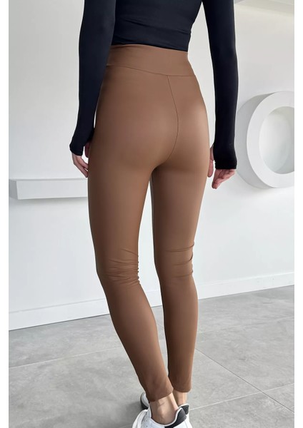 Kadın Şardonlu Deri Tayt P-00001162 indirimleri