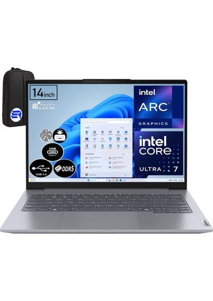 Thinkbook 14 G7 Iml Intel Core Ultra 7-155H 16GB Ram 2tb SSD 14'' Wuxga WIN11 Pro 21MR0050TREP6 + Elektropasaj Çanta