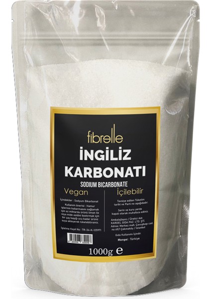 Ingiliz Karbonatı / Katkısız / Doğal / Vegan / Içilebilir - 1kg(1000g)