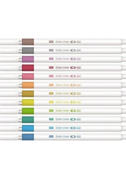 Color Liner 12 Adet Keçe Uçlu Kalem Seti Farklı Renk Seçenekleriyle modelleri
