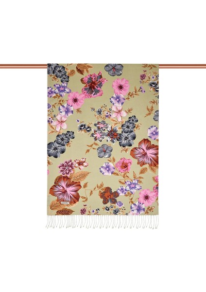 Ipekevi Desenli Ipek Şal - Petunya Desenli - Fıstık Yeşili fiyatları