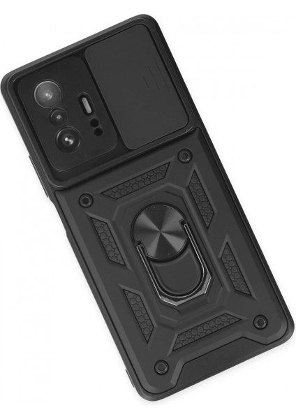 Xiaomi Mi 11T Pro Kılıf Pars Lens Yüzüklü Silikon - Siyah modelleri