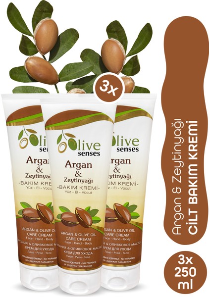 3'lü Argan Vücut Bakım Kremi Seti