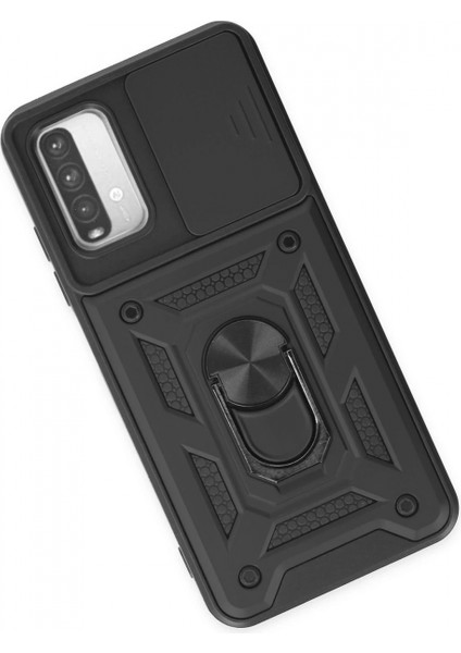 Xiaomi Redmi Note 9 4g Kılıf Pars Lens Yüzüklü Silikon - Siyah modelleri