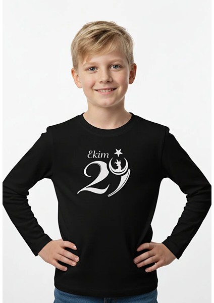 29 Ekim Baskı Temalı Uzun Kollu Erkek Çocuk Sweatshirt fiyatları