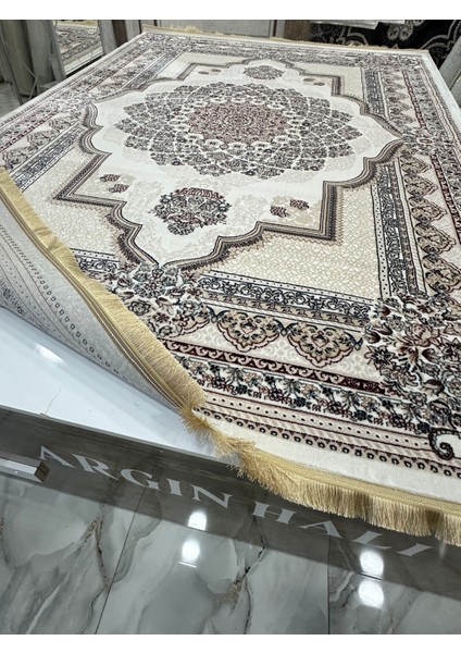 Etnik Desen Halı Beyaz Renk Argın Halı fırsatları