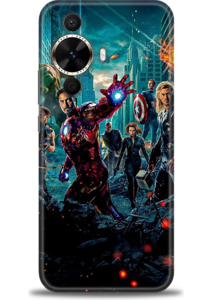 Huawei Nova 12S Kılıf Hd Baskılı Kılıf + Nano Tam Kaplayan Ekran Koruyucu 100