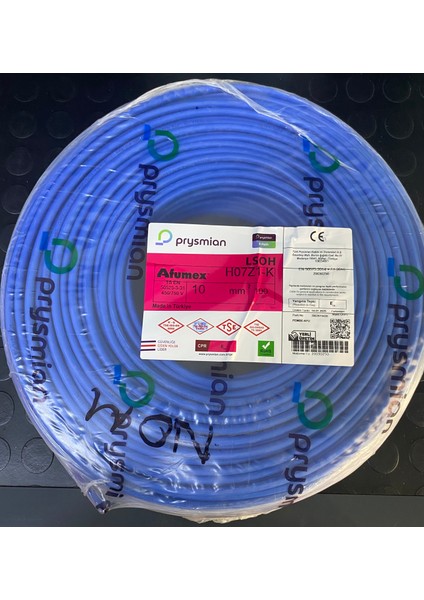 Orjınal H07Z1-K Mavi 10 mm Kablo 100MT