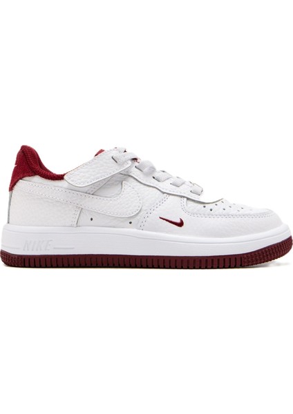 Air Force 1 Low Easyon Lv8 3 Af1 Leather Kids Sneaker Hakiki Deri Lastik Bağcıklı Cırtlı Çocuk Ayakkabısı Beyaz