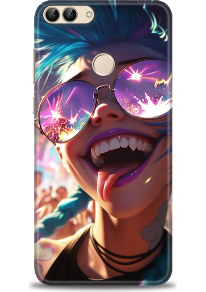 Huawei P Smart Kılıf Hd Baskılı Kılıf + Nano Tam Kaplayan Ekran Koruyucu 273