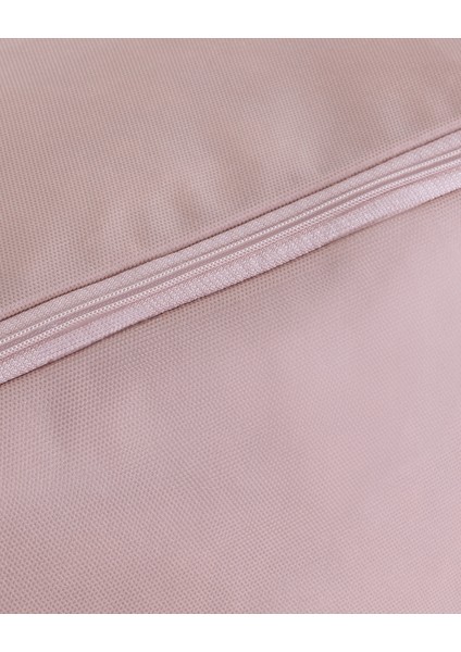 Çiçek Desen Baskılı Hurç - Pudra - 74x46x46 cm