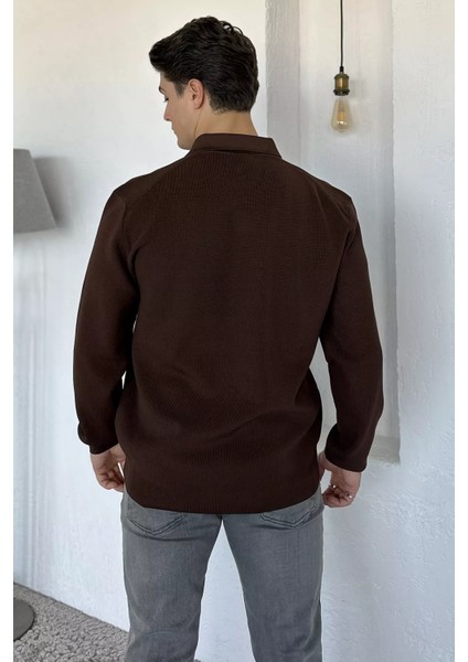 Gömlek Yaka Erkek Triko Kazak P-00018553 modelleri