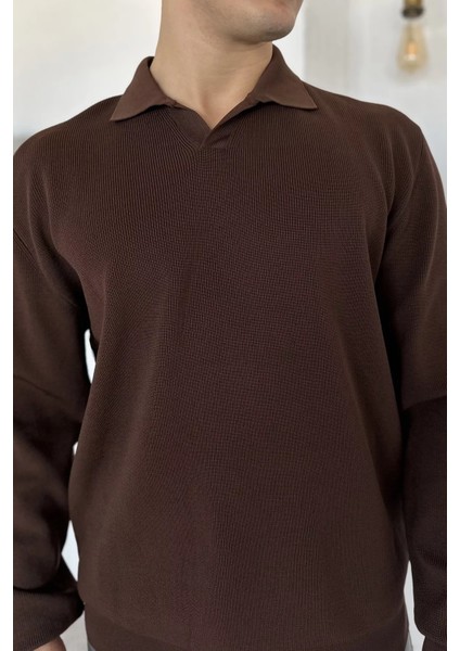 Gömlek Yaka Erkek Triko Kazak P-00018553 fırsatları