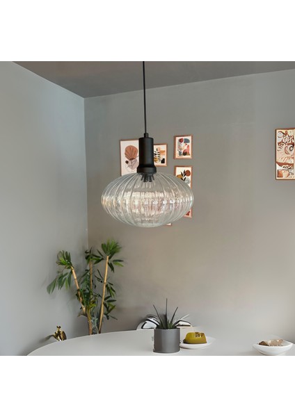 Elegant Cam Şeffaf Avize Siyah Fener Başlık Sarkıt Lamba Restoran Salon Aydınlatma fırsatları