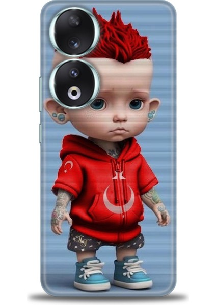 Huawei Honor 90 Kılıf Hd Baskılı Kılıf + Nano Tam Kaplayan Ekran Koruyucu 242