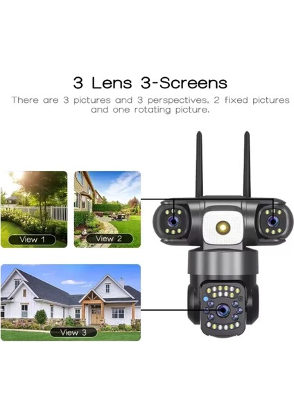 OKAM-6030 15 Mp 3 Kameralı Dual Lens Wifi Ptz Kamera modelleri