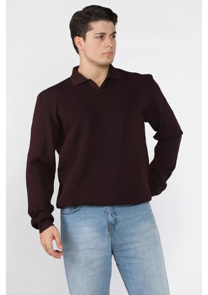 Gömlek Yaka Erkek Triko Kazak P-00018553 fiyatları