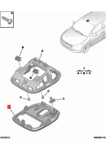 98024841DS Araç Çatı Kontrol Paneli Çatı Işık Koruma Peugeot Için Işık Paneli Okuma 301 2013- (Yurt Dışından) indirimleri