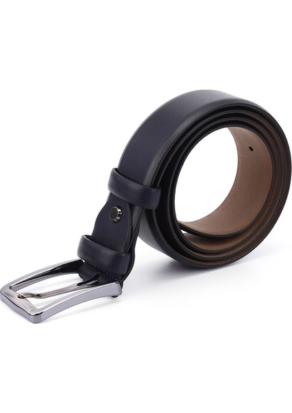 Erkek Antik Lacivert Hakiki Deri 3,5 Cm Klasik Kemer modelleri