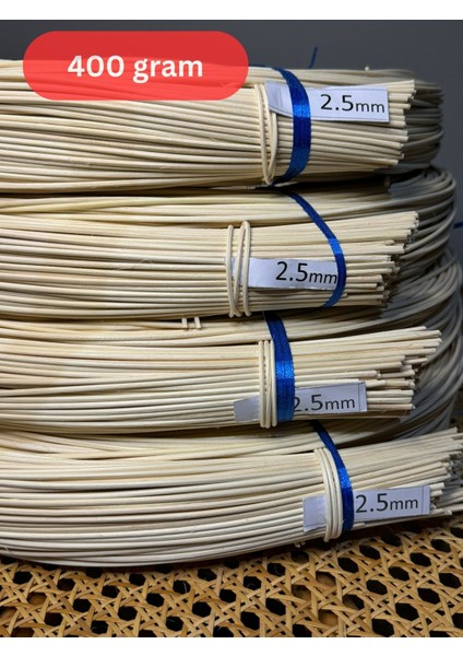 Rattan Core Doğal Bambu Çubuk 2.5 mm 4X100 gr Dekoratif Örgü Rattan Ip fırsatları