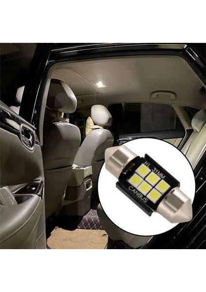 8x 400 Lümen LED Ampuller Iç Araç Işıkları Için LED Plaka Plaka Kubbe Kubbe Kapısı Nezaket 31MM Festoon DE3175 Xenon Beyaz (Yurt Dışından) fiyatları