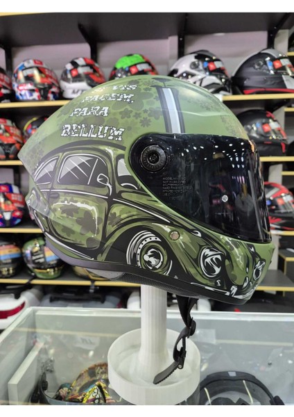 Draken S Iron Peace C6 Mat Green Kapalı Kask
