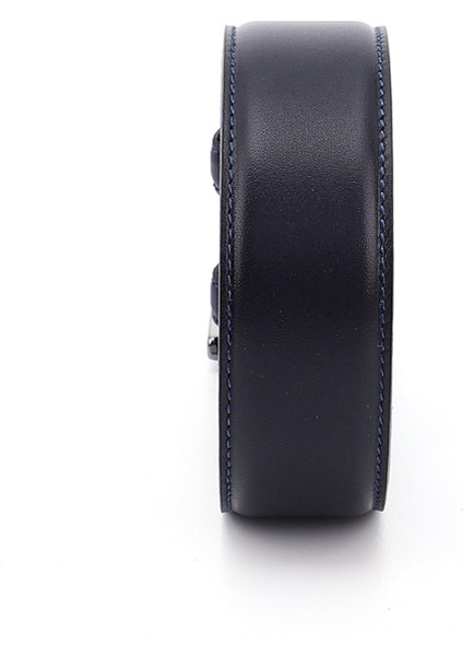 Erkek Antik Lacivert Hakiki Deri 3,5 Cm Klasik Kemer fırsatları