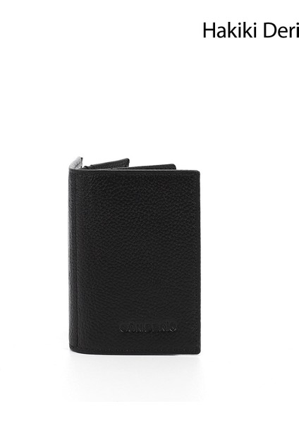 Kadın Siyah Gön Hakiki Deri Unisex Kartlık 06205