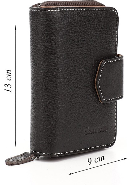 Kadın Kahverengi - Camel Dikey Hakiki Deri Cüzdan fiyatları