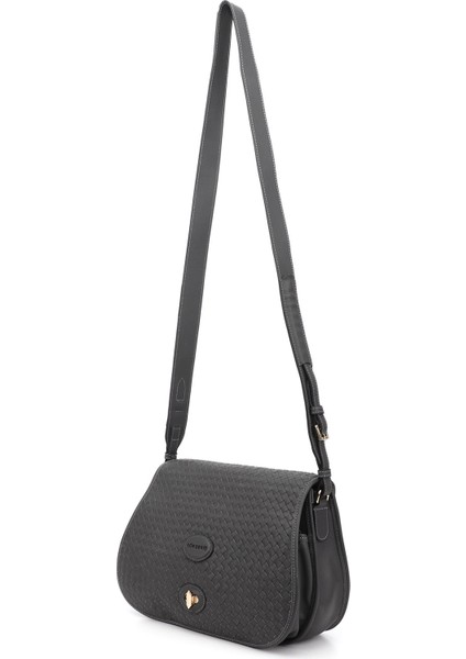 Kadın Gri Hakiki Deri Uzun Askılı Hasır Örgü Omuz Çantası modelleri