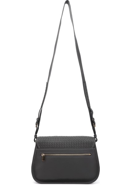 Kadın Gri Hakiki Deri Uzun Askılı Hasır Örgü Omuz Çantası fırsatları