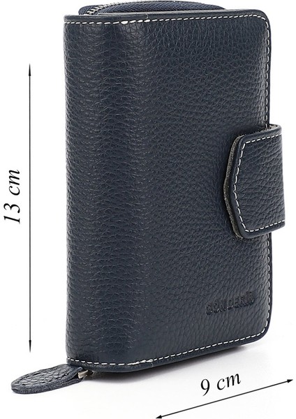 Kadın Lacivert Dikey Hakiki Deri Cüzdan fiyatları