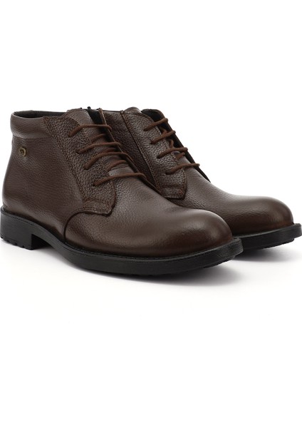 Erkek Kahve Floter Fermuarlı Hakiki Deri Klasik Bot modelleri