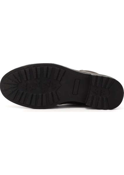 Erkek Kahve Floter Fermuarlı Hakiki Deri Klasik Bot indirimleri