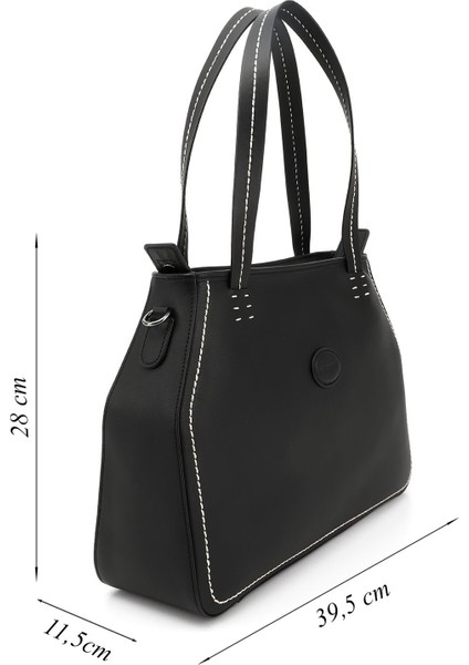 Kadın Siyah Hakiki Deri El ve Omuz Çantası fiyatları
