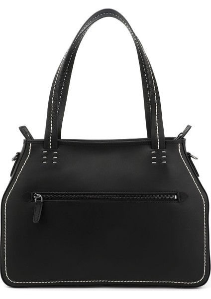 Kadın Siyah Hakiki Deri El ve Omuz Çantası fırsatları