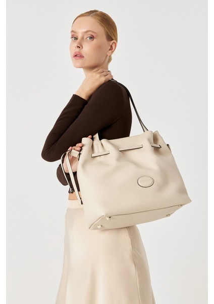 Kadın Bej Hakiki Deri El ve Omuz Çantası fiyatları