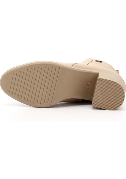 Kadın Nude Fermuarlı Kalın Topuklu Bot indirimleri