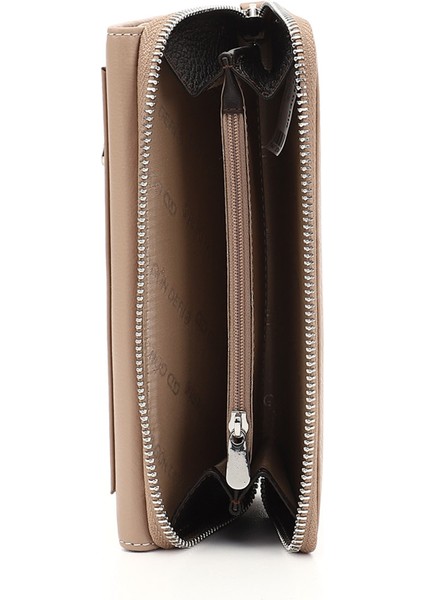 Kadın Vizon - Kahverengi Yatay Hakiki Deri Cüzdan indirimleri