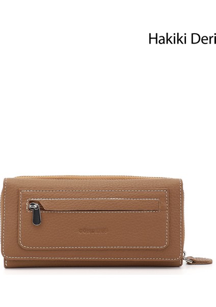 Kadın Taba - Vizon Yatay Hakiki Deri Cüzdan