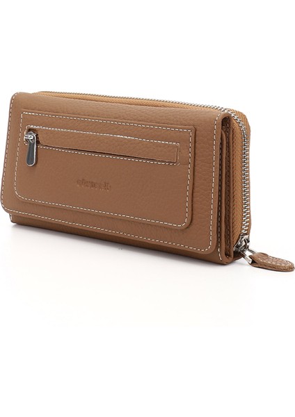 Kadın Taba - Vizon Yatay Hakiki Deri Cüzdan modelleri