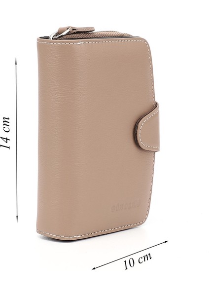 Kadın Vizon - Kahverengi Dikey Hakiki Deri Cüzdan fiyatları
