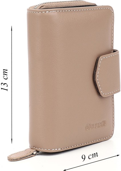 Kadın Vizon - Kahverengi Dikey Hakiki Deri Cüzdan fiyatları