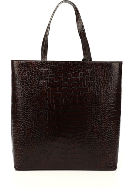 Kadın Kahve Hakiki Deri El ve Omuz Çantası indirimleri