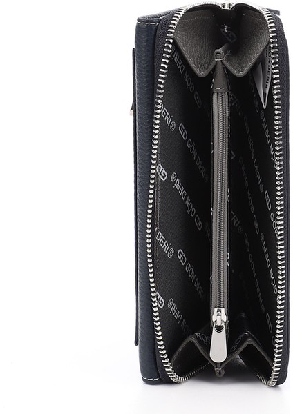 Kadın Lacivert Yatay Hakiki Deri Cüzdan indirimleri