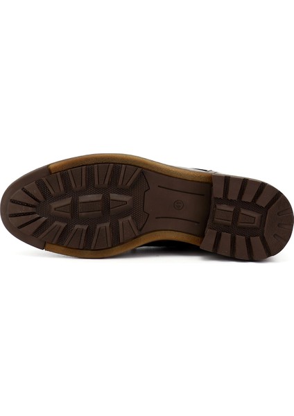 Erkek Kahve Antik Bağcıklı Kauçuk Taban Hakiki Deri klasik Bot fırsatları