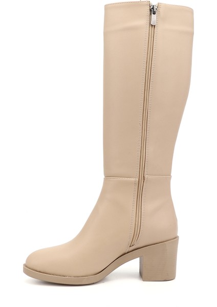 Gön Yuvarlak Burun Topuklu Fermuarlı Kadın Günlük Çizme 35760 modelleri