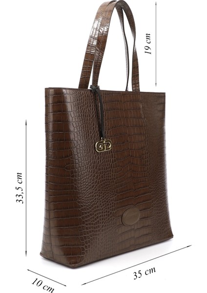 Kadın Koyu Vizon Hakiki Deri El ve Omuz Çantası modelleri