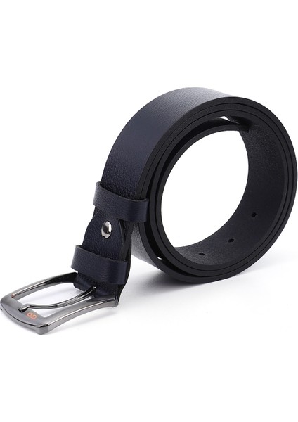 Erkek Antik Lacivert Hakiki Deri 4 Cm Kot Kemeri modelleri